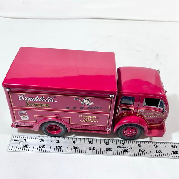 Danbury Mint 1950’s Campbell’s Soup Delivery Truck 1/24 Scale 1998 Red Diecast - Picture 15 of 16